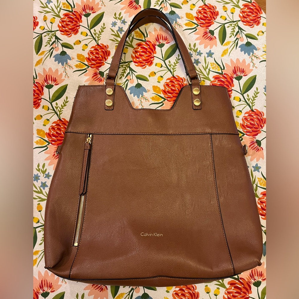Calvin Klein Tan Leather Tote